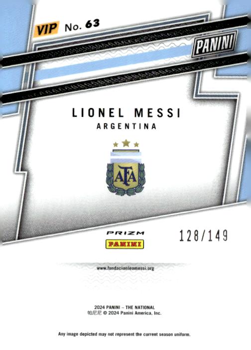 2024 Panini National #63 Lionel Messi Red Sparkle #/149