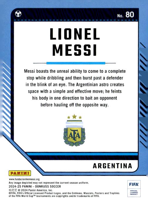 2024-25 Donruss #80 Lionel Messi Red Cubic #/99