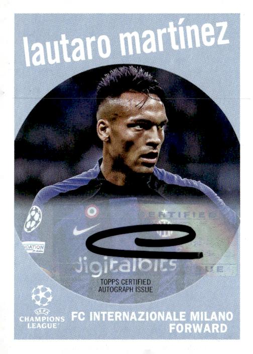 2022-23 Topps UEFA Club #59-30 Lautaro Martínez 1959 Topps Autographs #/100