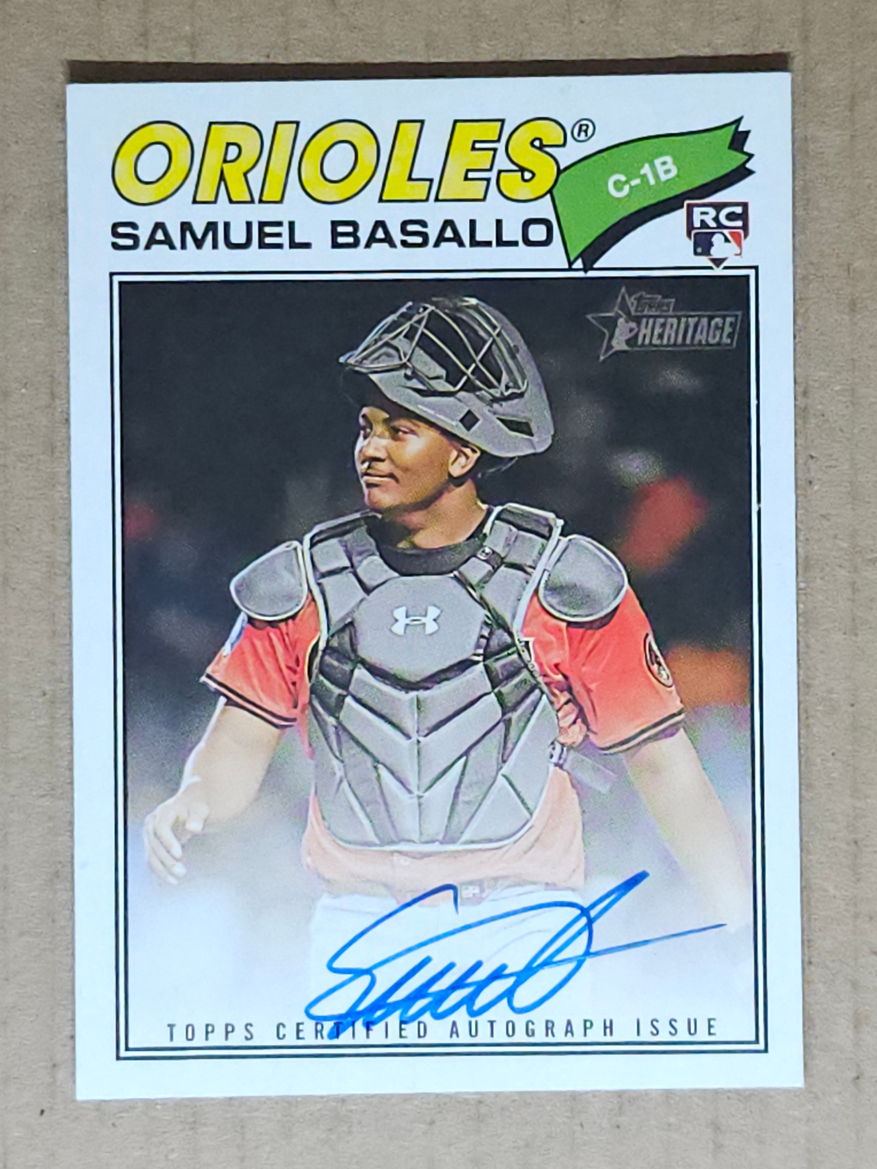 2026 Topps Heritage #ROA-SBA Samuel Basallo Real One Autographs
