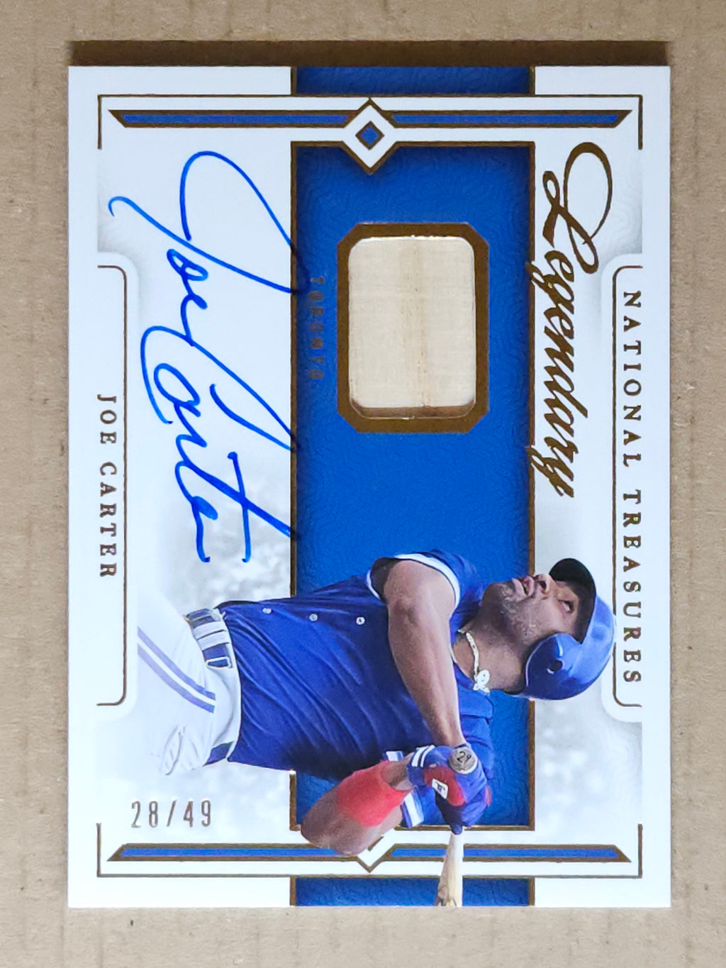 2024 Panini National Treasures Joe Carter Legendary Lumber Signature #/49
