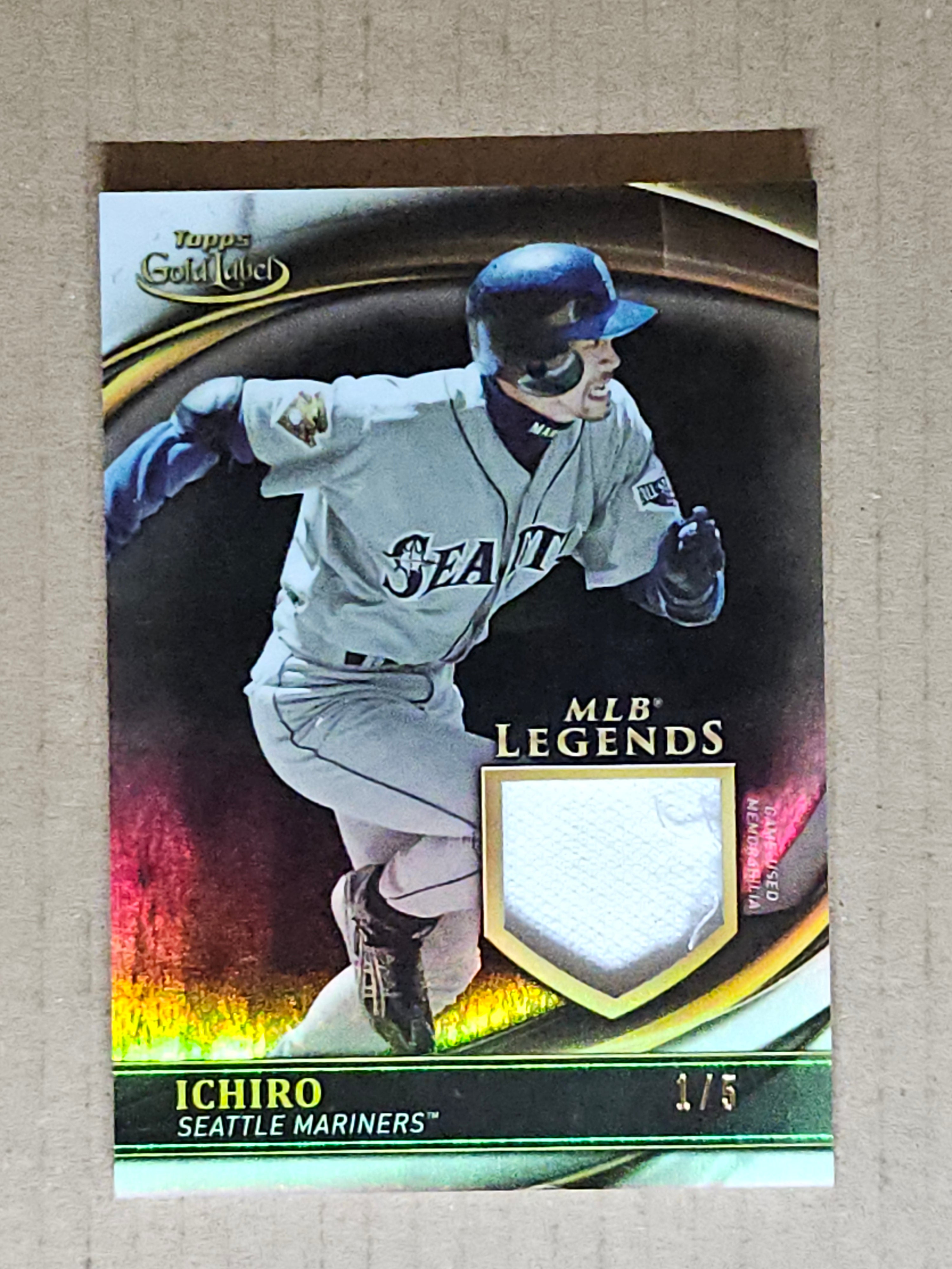 2020 Topps Gold Label #MLR-I Ichiro MLB Legends Relics Black #/5