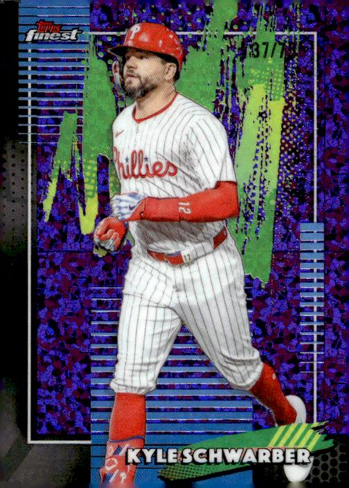 2026 Finest #91 Kyle Schwarber Purple Mini-Diamond Refractors #/75