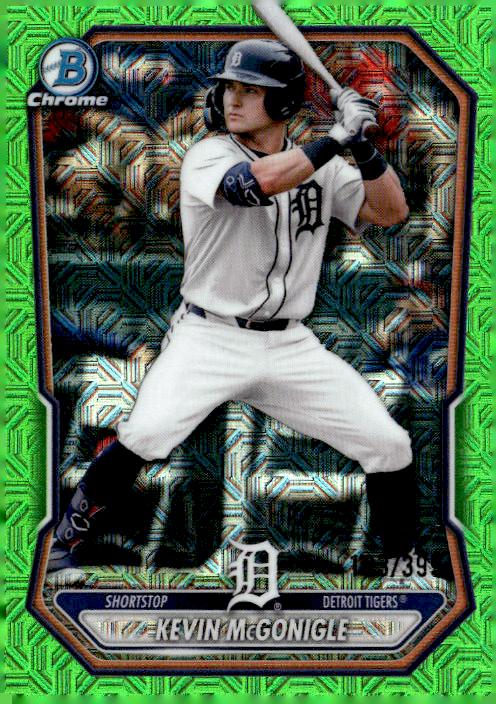 2026 Bowman #BCP-145 Kevin McGonigle Chrome Mojo Neon Green Refractor #/399