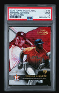 2020 Topps Gold Label #45 Yordan Alvarez Class 3 Red #/25 PSA 9