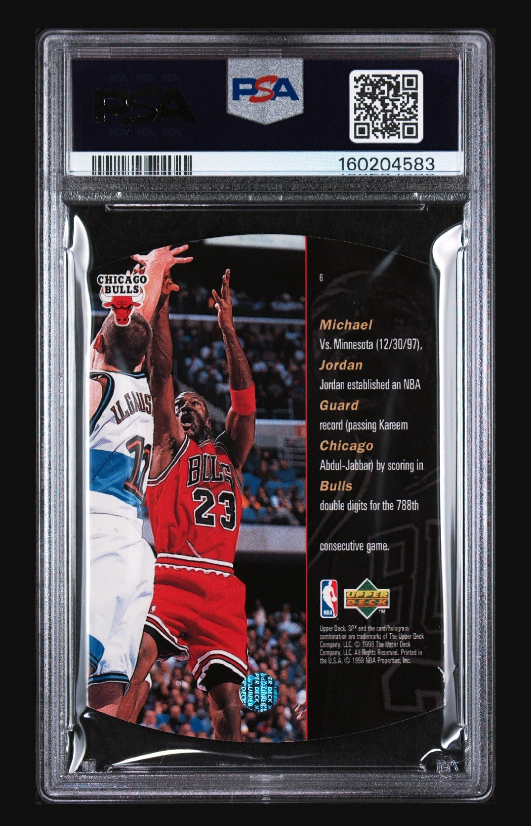1997-98 SPx #6 Michael Jordan Silver PSA 6