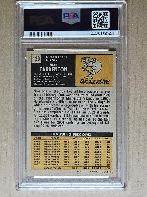 1971 Topps #120 Fran Tarkenton PSA 7