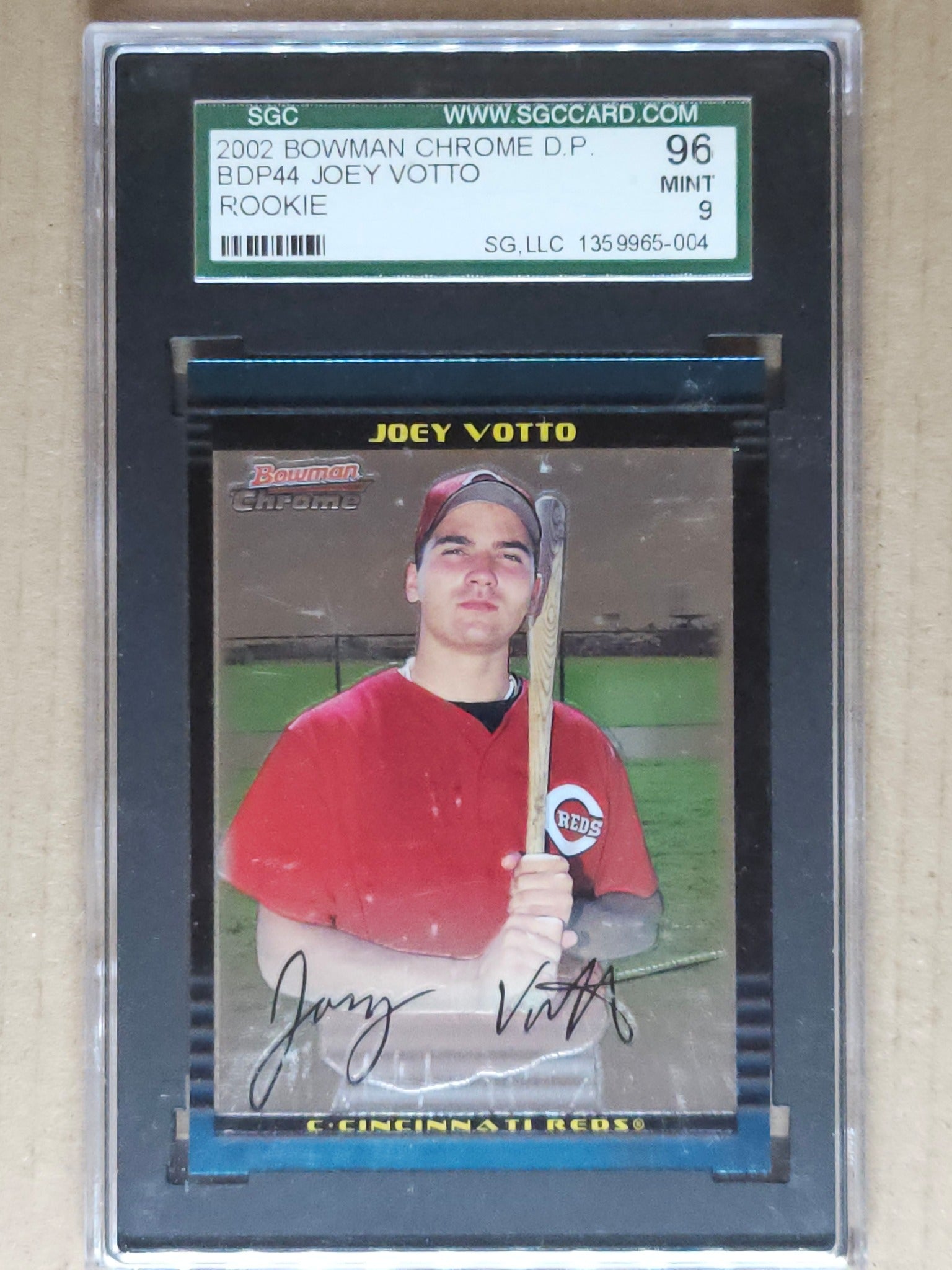 2002 Bowman Draft Picks & Prospects #BDP44 Joey Votto Chrome SGC 9