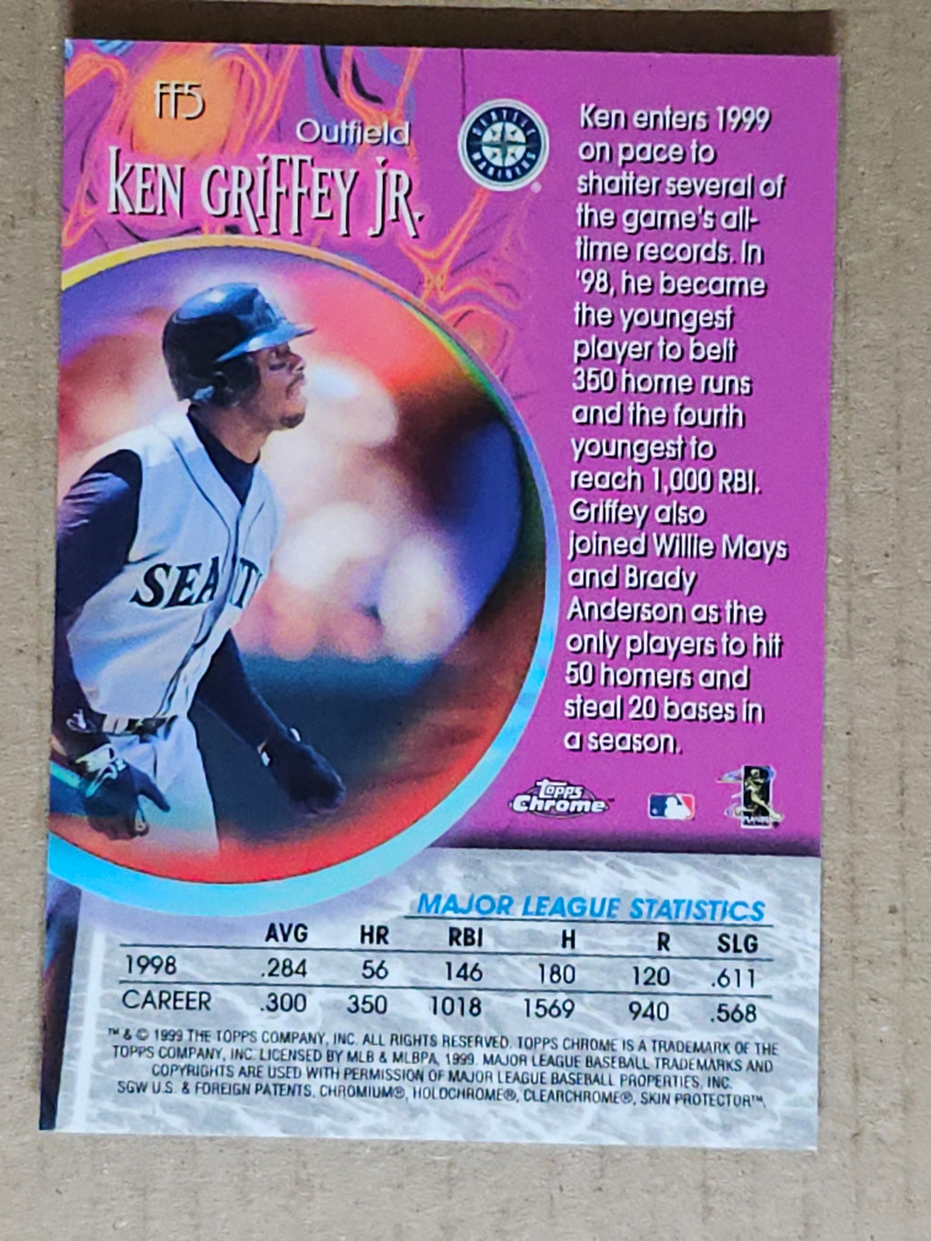 1999 Topps Chrome #FF5 Ken Griffey Jr. Fortune 15