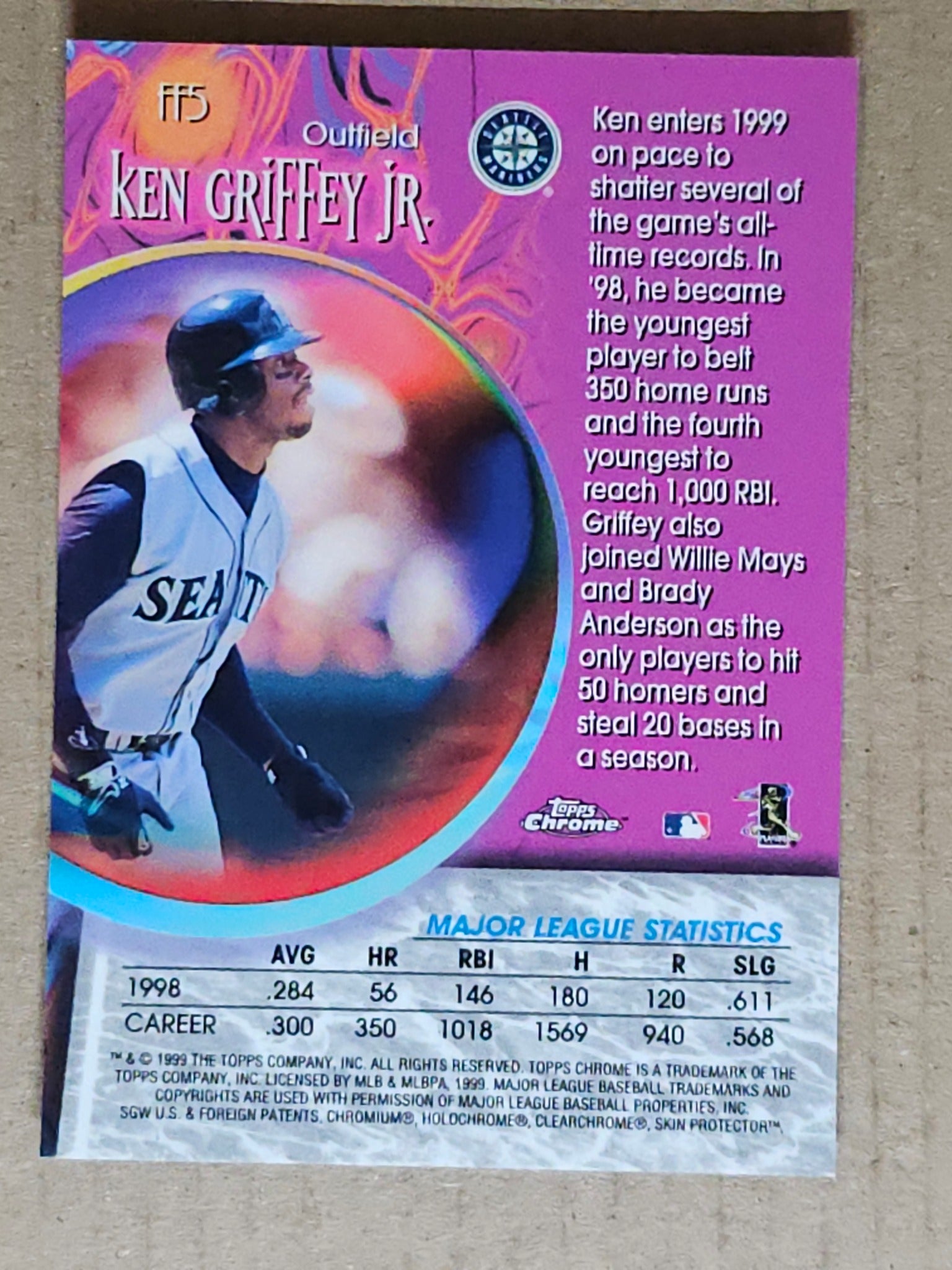 1999 Topps Chrome #FF5 Ken Griffey Jr. Fortune 15