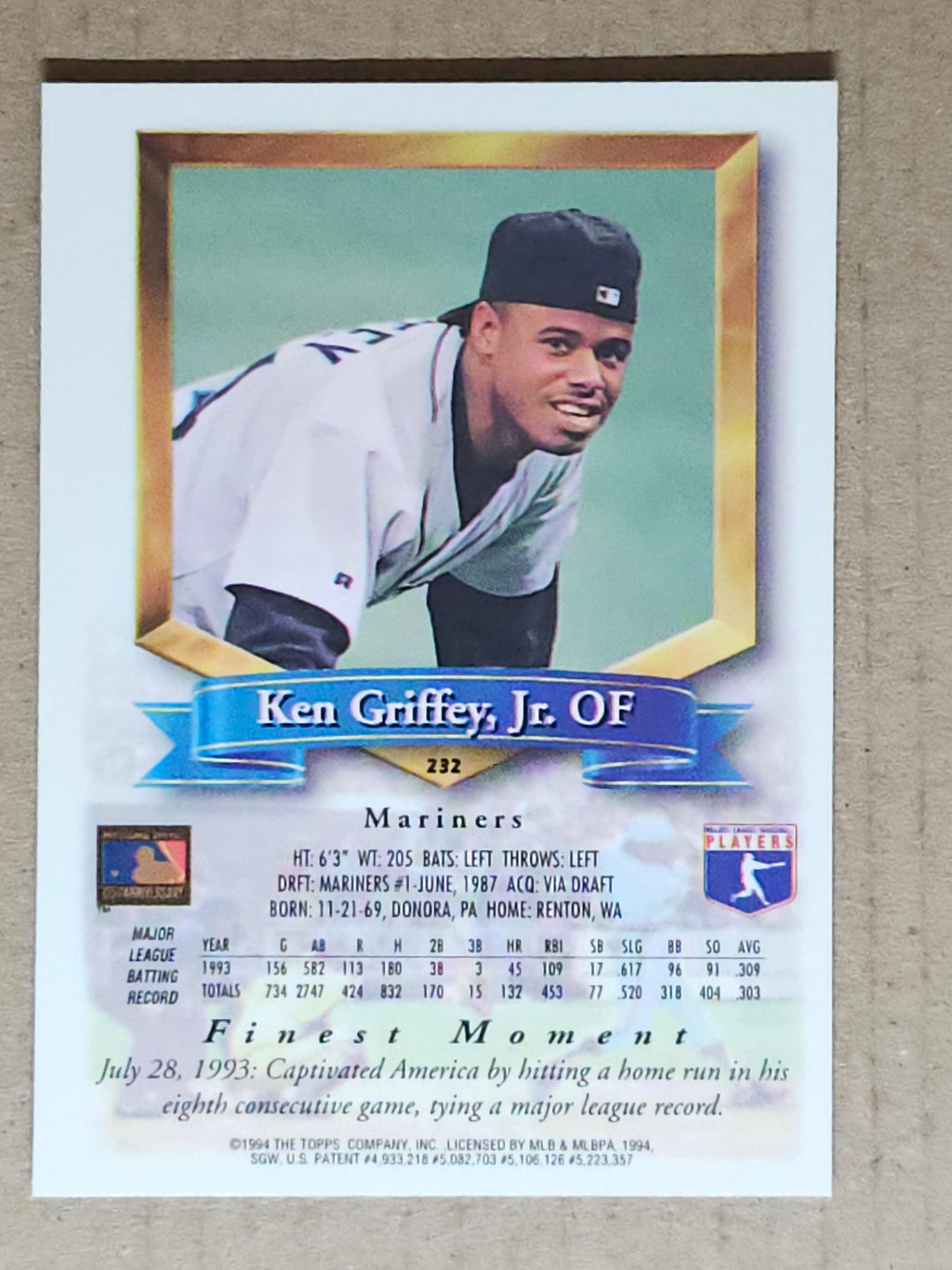 1994 Finest #232 Ken Griffey Jr.