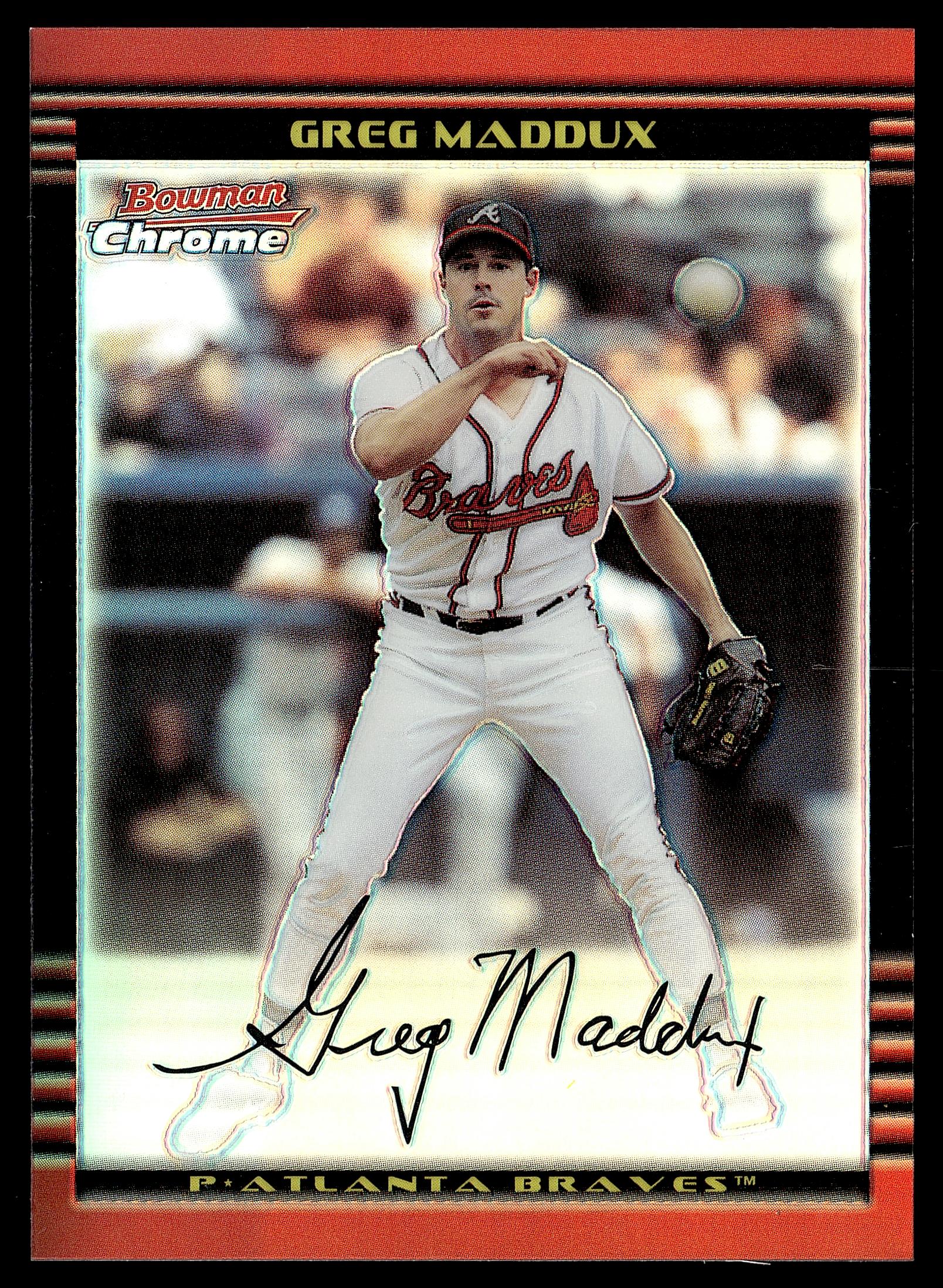 2002 Bowman Chrome #35 Greg Maddux Refractors #/500