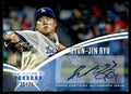 2014 Topps #FNA-HR1 Hyun-Jin Ryu The Future is Now Autographs #/25 Bookend