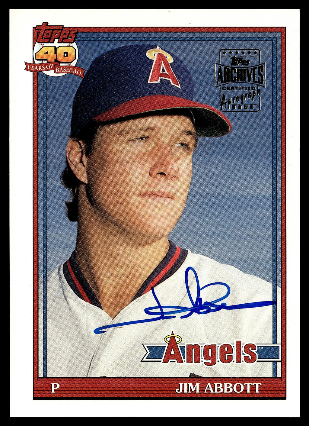 2003 Topps All-Time Fan Favorites #FFA-JA Jim Abbott Archives-Autographs