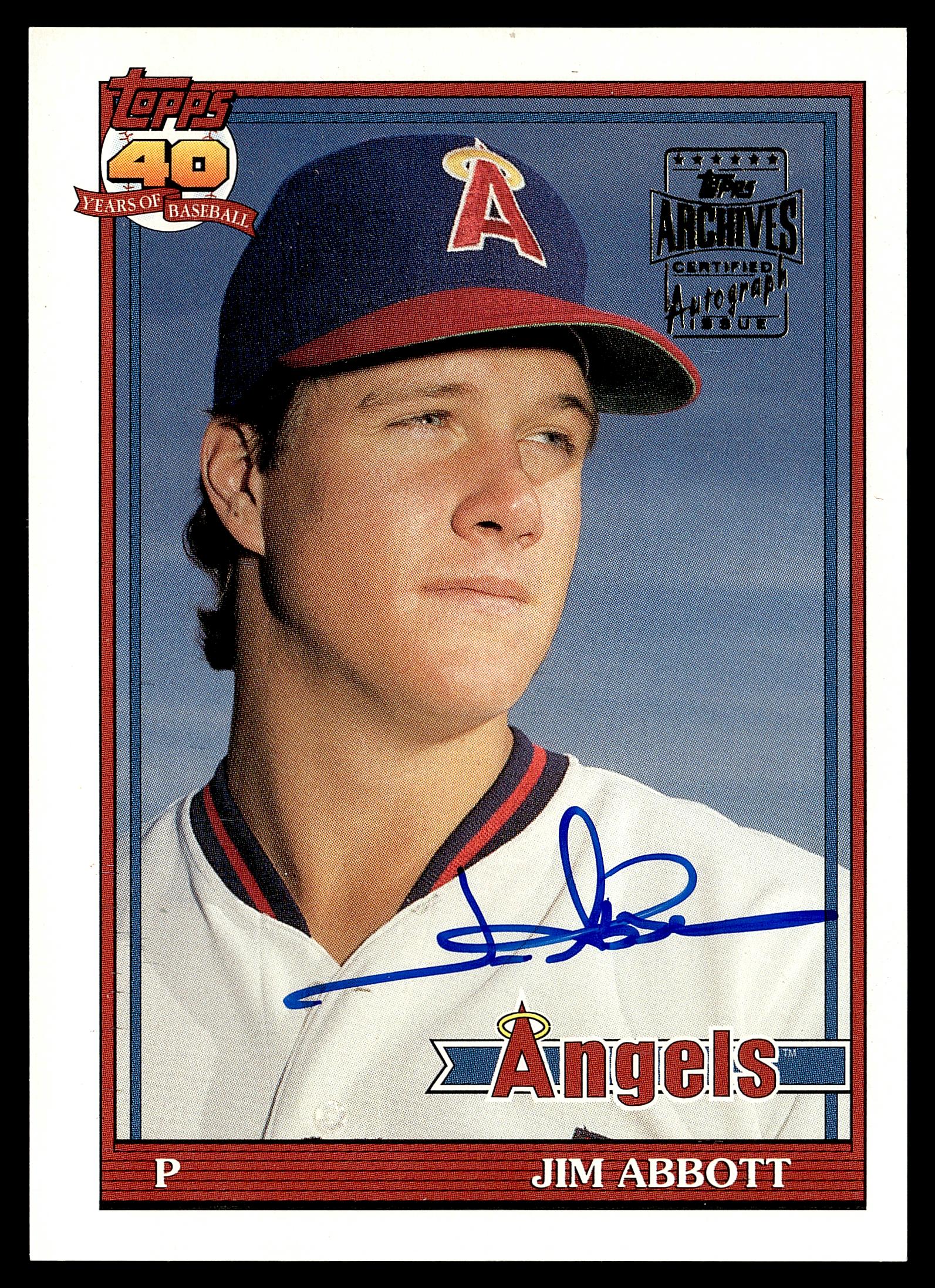 2003 Topps All-Time Fan Favorites #FFA-JA Jim Abbott Archives-Autographs