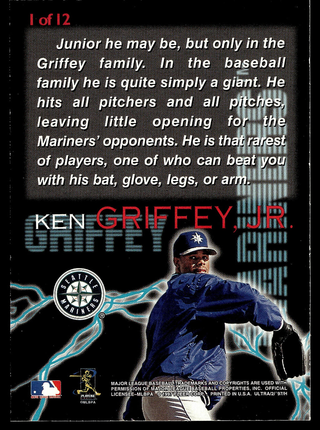 1997 Ultra #1 Ken Griffey, Jr. Power Plus (Series Two)