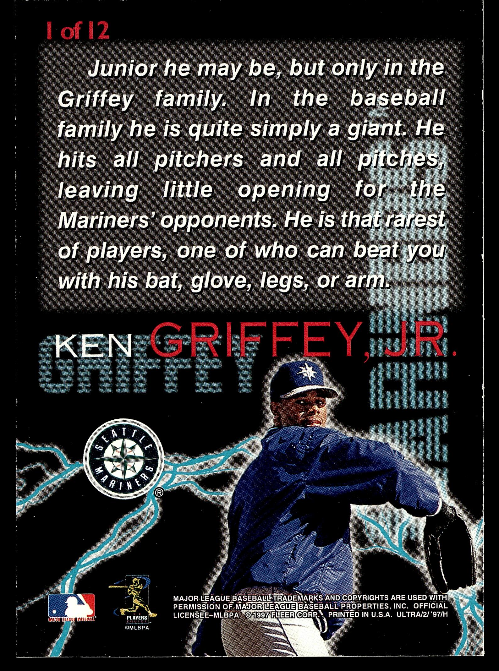1997 Ultra #1 Ken Griffey, Jr. Power Plus (Series Two)