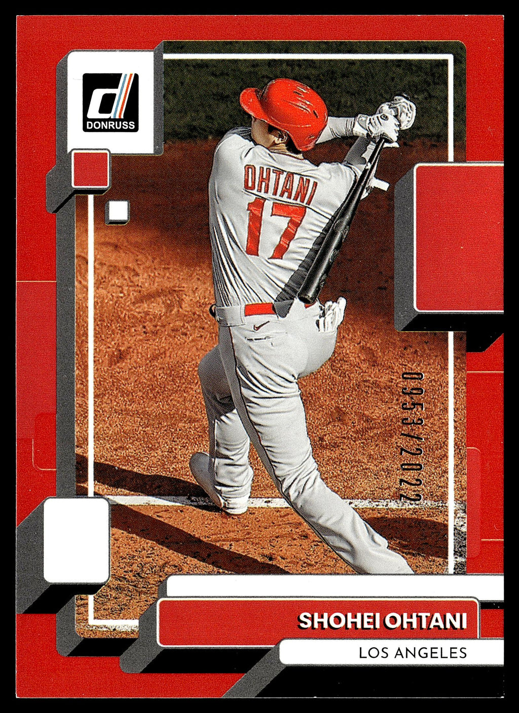 2022 Donruss #147 Shohei Ohtani Red #/2022