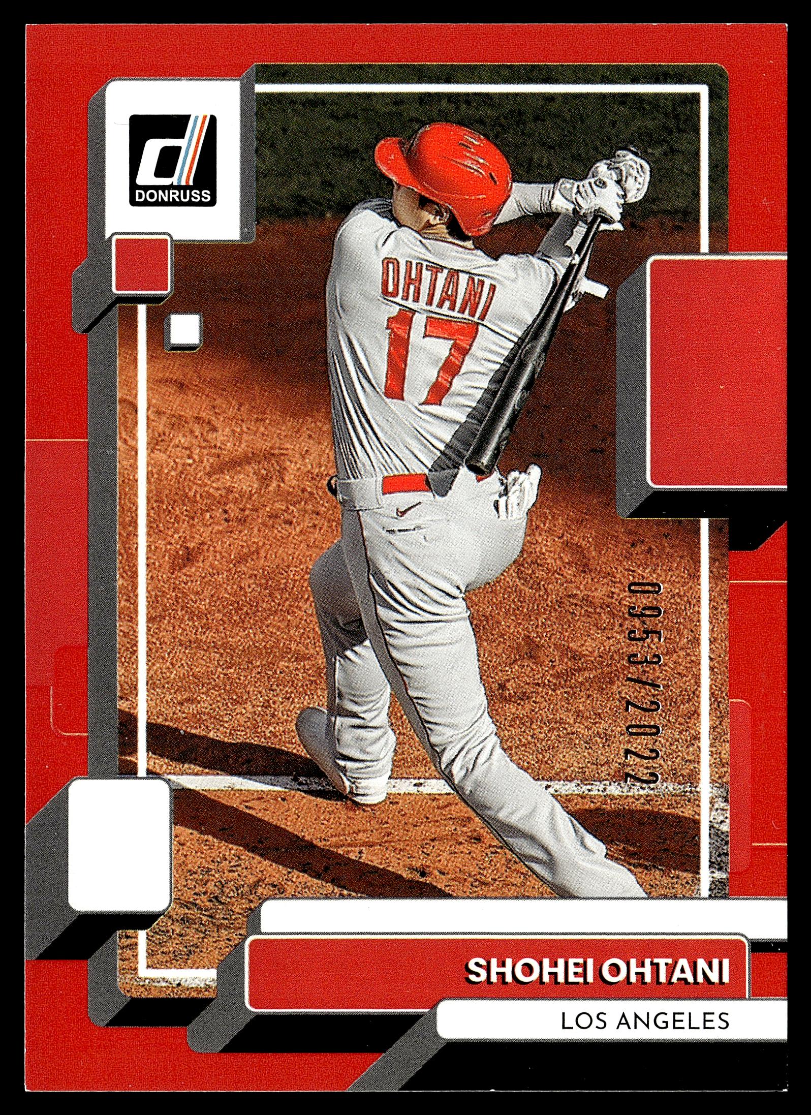 2022 Donruss #147 Shohei Ohtani Red #/2022