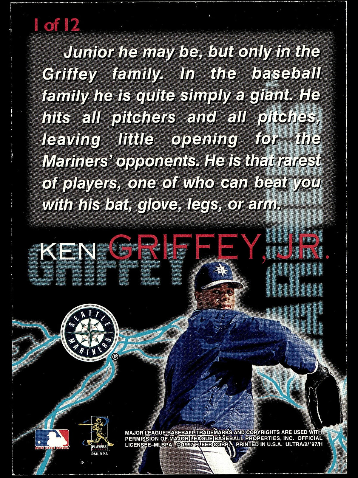 1997 Ultra #1 Ken Griffey, Jr. Power Plus (Series Two)
