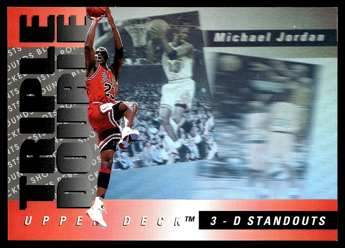 1993-94 Upper Deck #TD2 Michael Jordan Triple Double 3-D Standouts