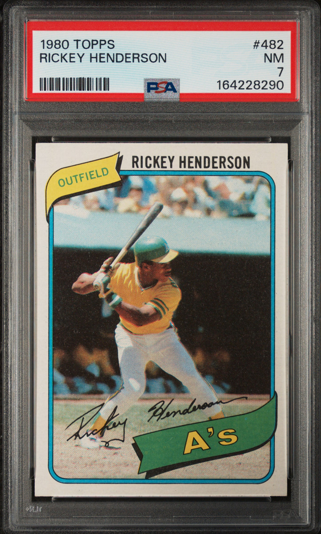 1980 Topps #482 Rickey Henderson PSA 7