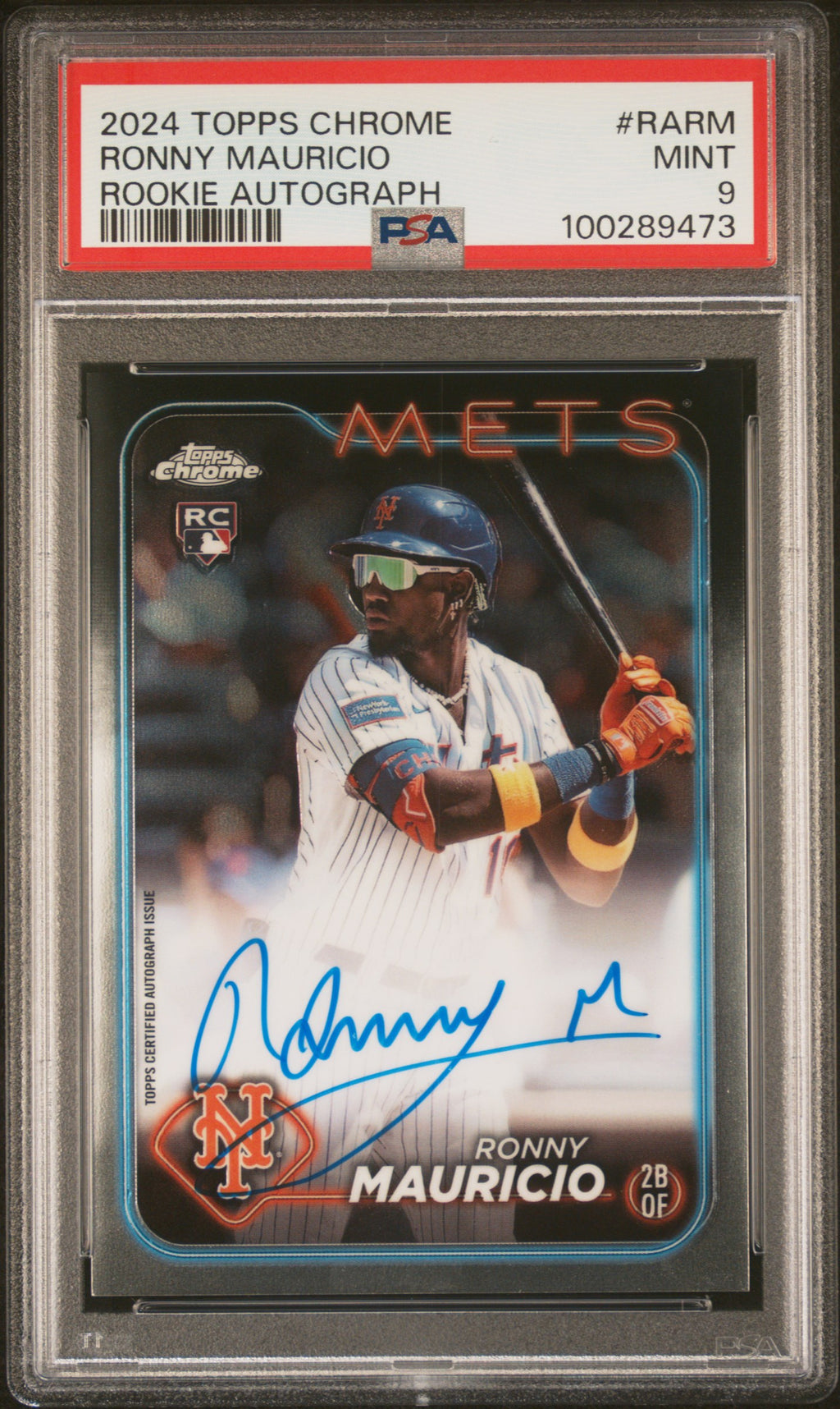 2024 Topps Chrome #RA-RM Ronny Mauricio Rookie Autographs PSA 9