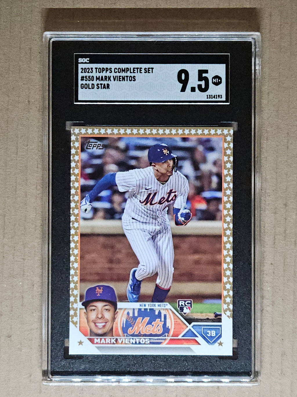 2023 Topps #550 Mark Vientos Gold Star SGC 9.5