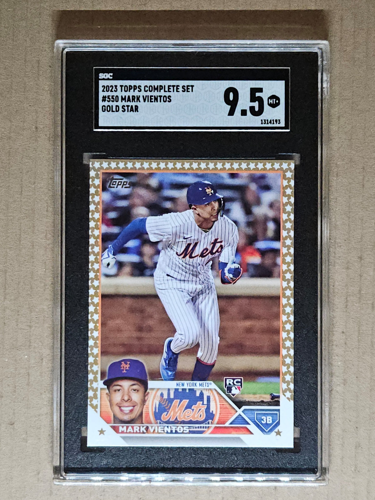 2023 Topps #550 Mark Vientos Gold Star SGC 9.5