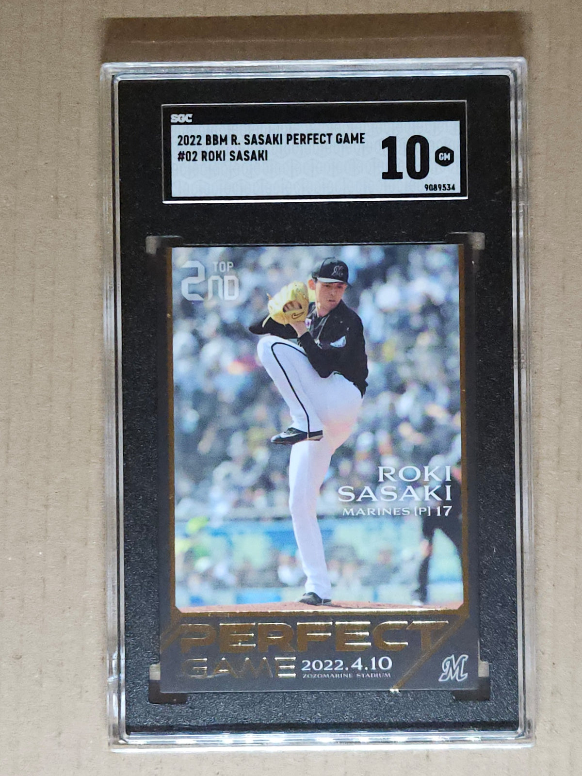2022 BBM Roki Sasaki Perfect Game #02 Roki Sasaki SGC 10