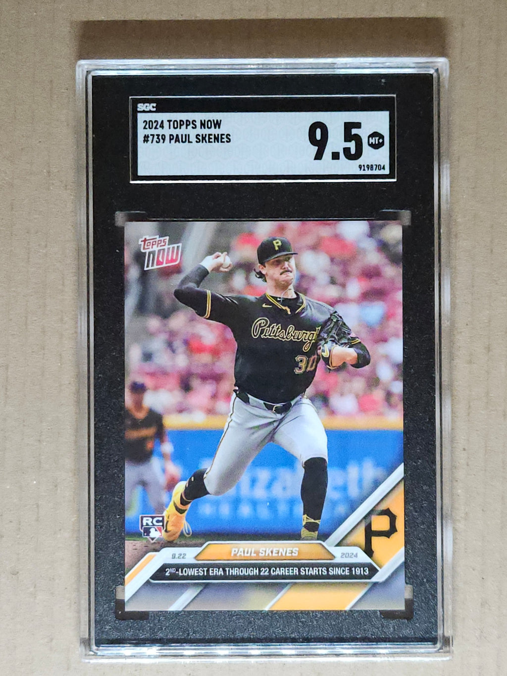2024 Topps Now #739 Paul Skenes SGC 9.5