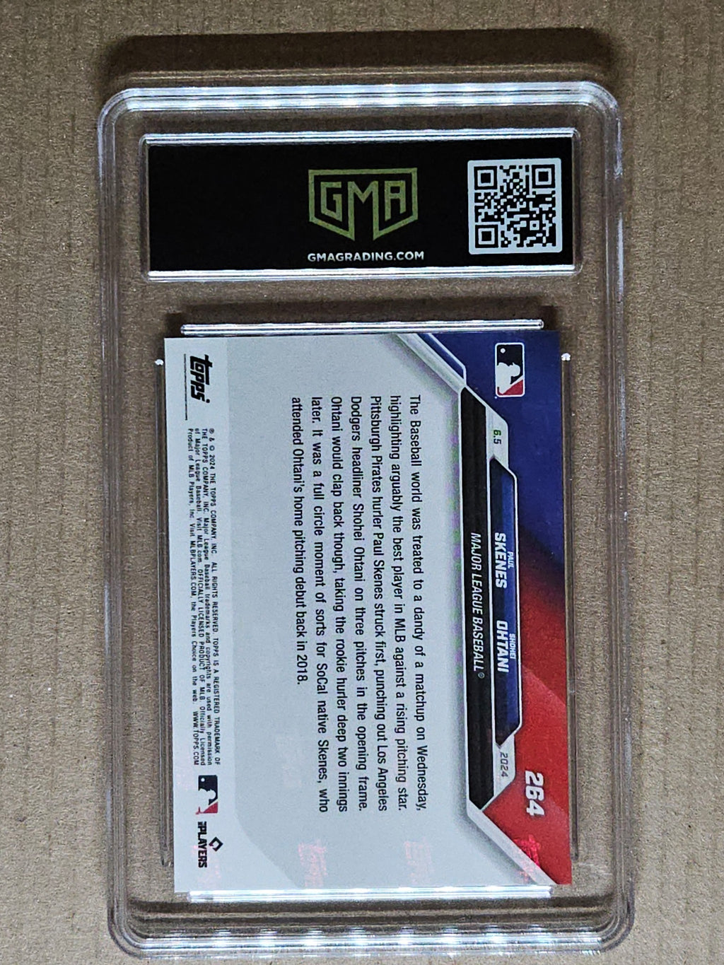 2024 Topps Now #264 Paul Skenes / Shohei Ohtani GMA 10