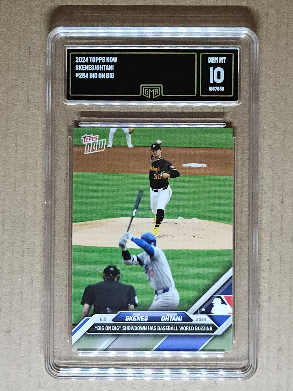 2024 Topps Now #264 Paul Skenes / Shohei Ohtani GMA 10