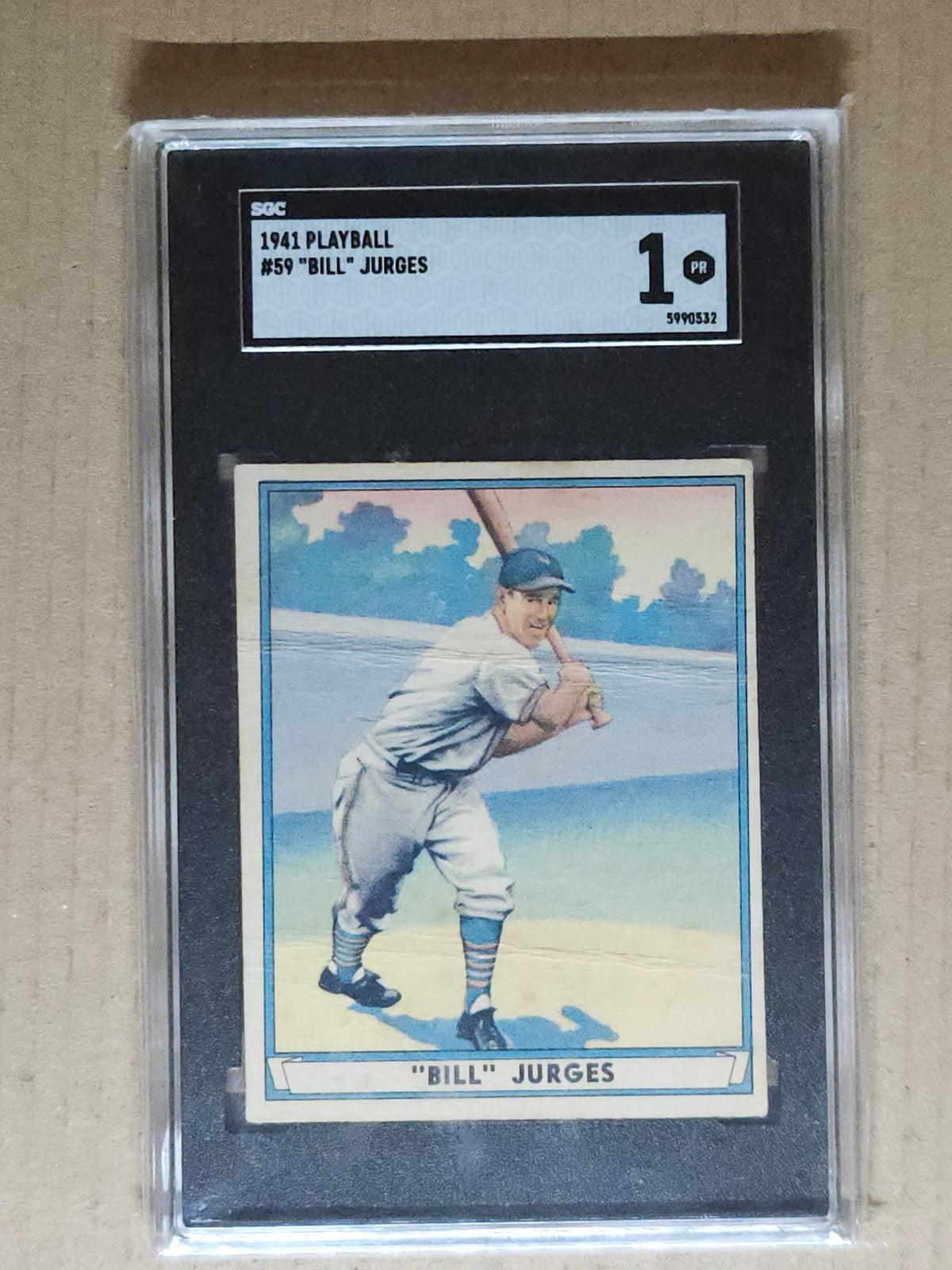 1941 Play Ball #59 Billy Jurges SGC 1