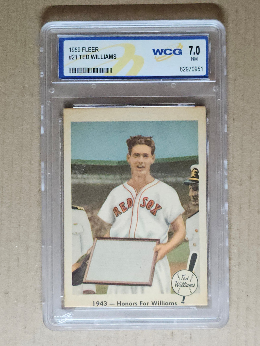1959 Fleer Ted Williams #21 Ted Williams WCG NM-7