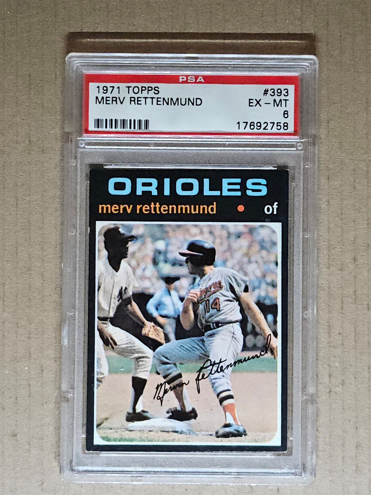 1971 Topps #393 Merv Rettenmund PSA 6