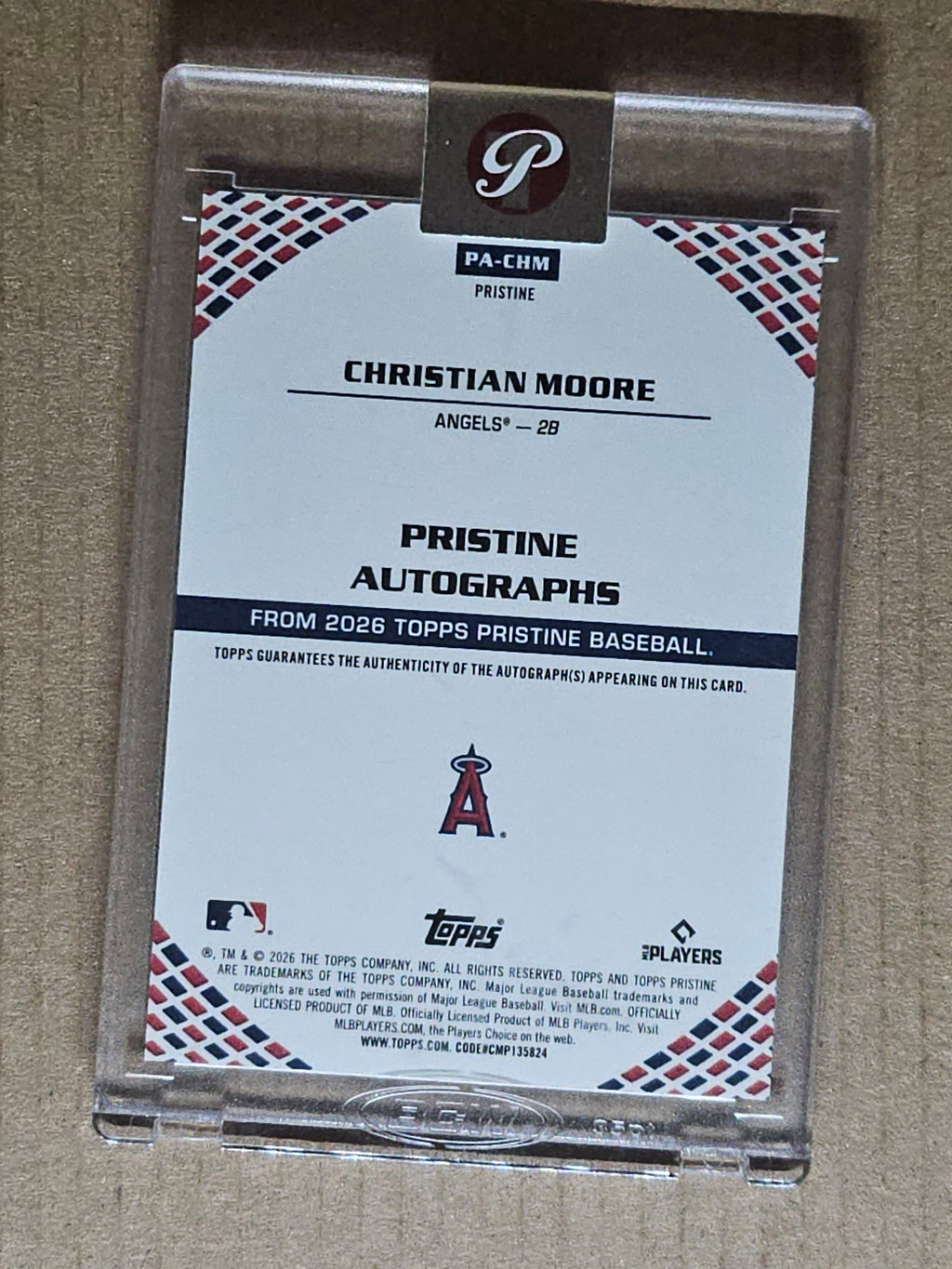 2026 Topps Pristine #PA-CHM Christian Moore Pristine Encased Autographs