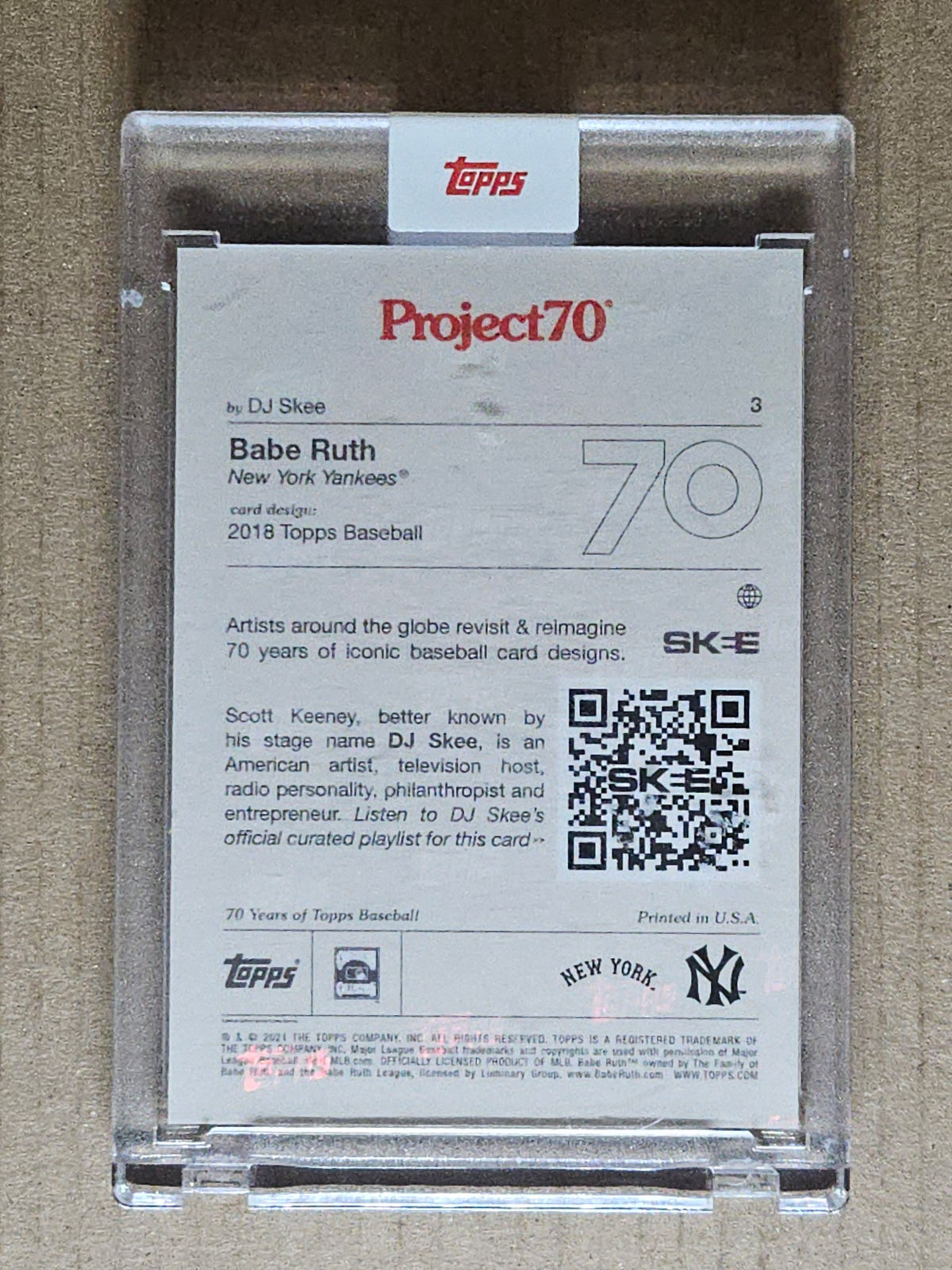 2021-22 Topps Project70 #3 Babe Ruth