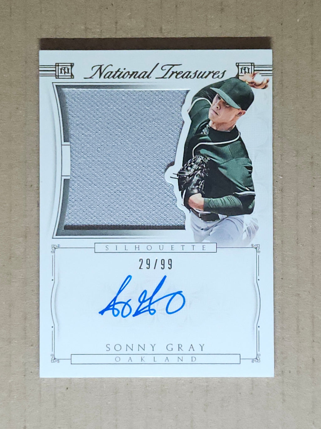 2015 Panini National Treasures #48 Sonny Gray Silhouette Autographs #/99