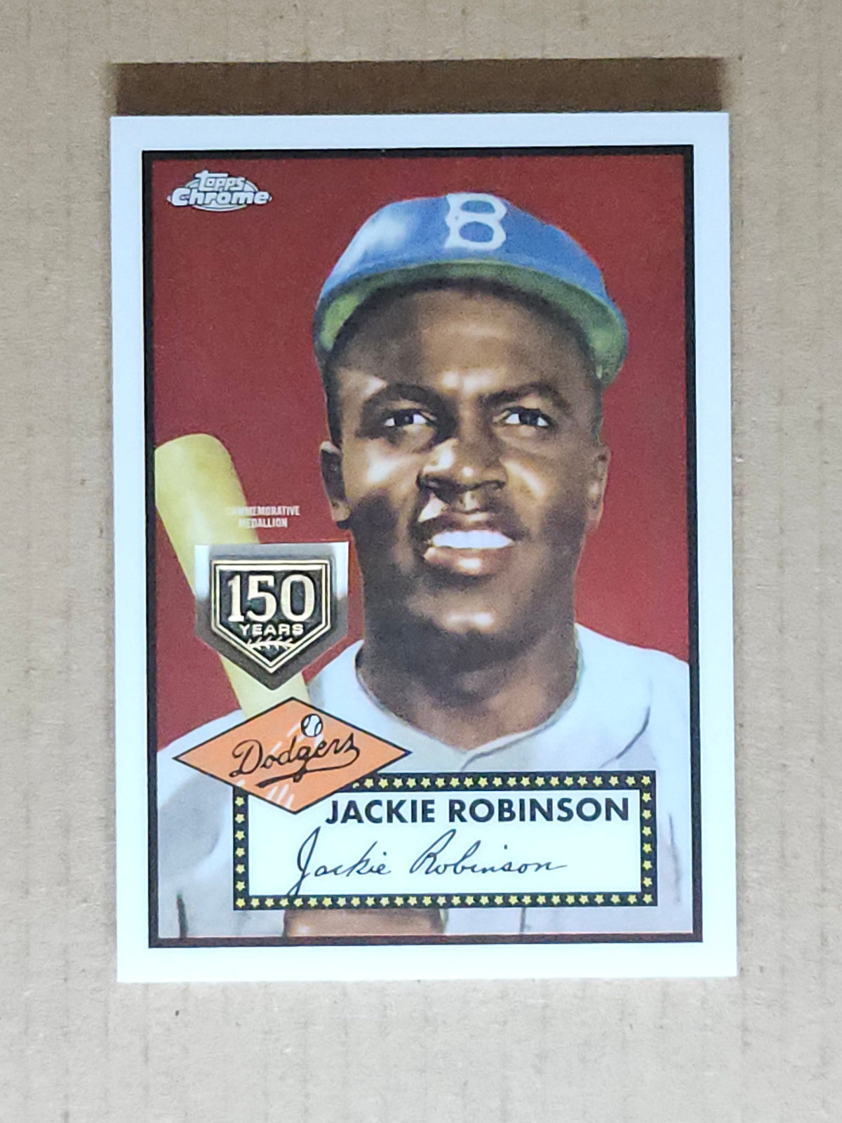 2019 Topps #150M-JR Jackie Robinson Greatest Cards Chrome Reprints Medallions
